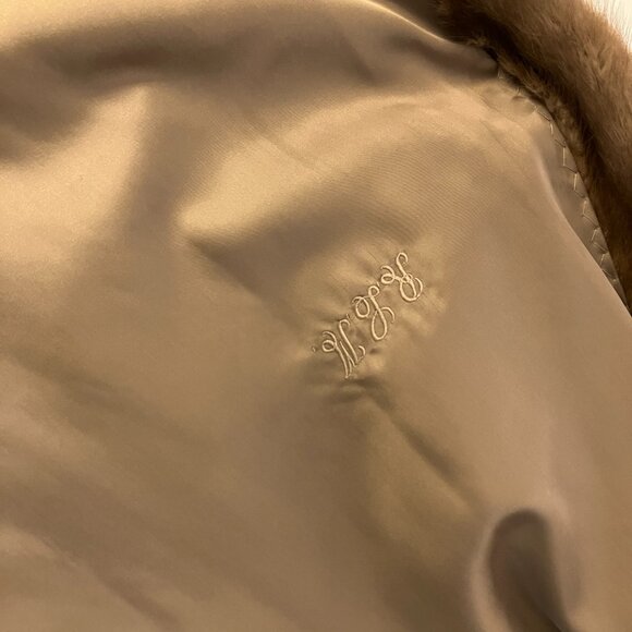 Vintage Lunamarine Real Mink Fur 3/4 Length Coat, Brown, Arista Furs - Picture 3 of 8